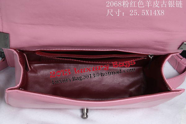 Boy Chanel Flap Shoulder Bag Sheepskin Leather CHA2068 Pink