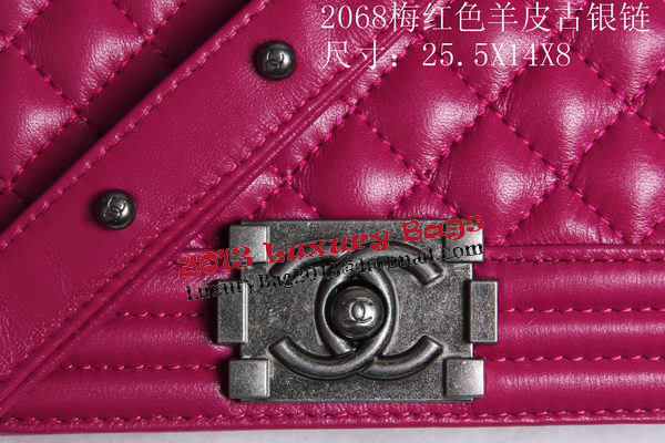 Boy Chanel Flap Shoulder Bag Sheepskin Leather CHA2068 Rosy