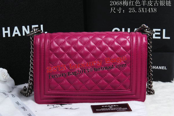 Boy Chanel Flap Shoulder Bag Sheepskin Leather CHA2068 Rosy