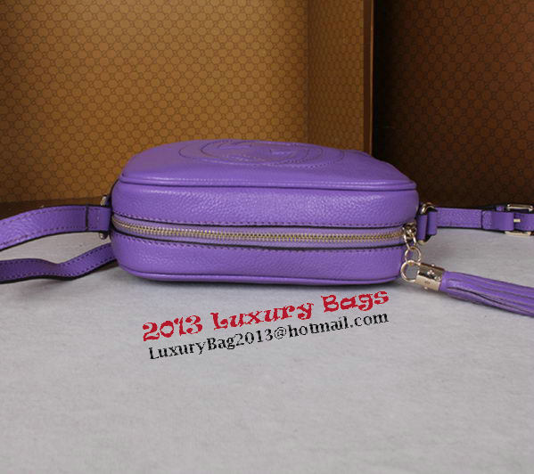 Gucci Soho Calfskin Leather Disco Bag 308364 Violet