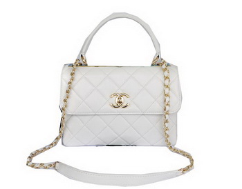 Chanel Classic Top Handle Bag Original Sheepskin Leather CHA92236 White