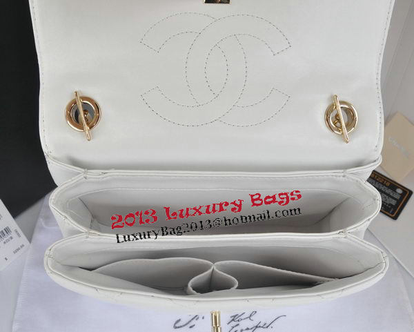 Chanel Classic Top Handle Bag Original Sheepskin Leather CHA92236 White