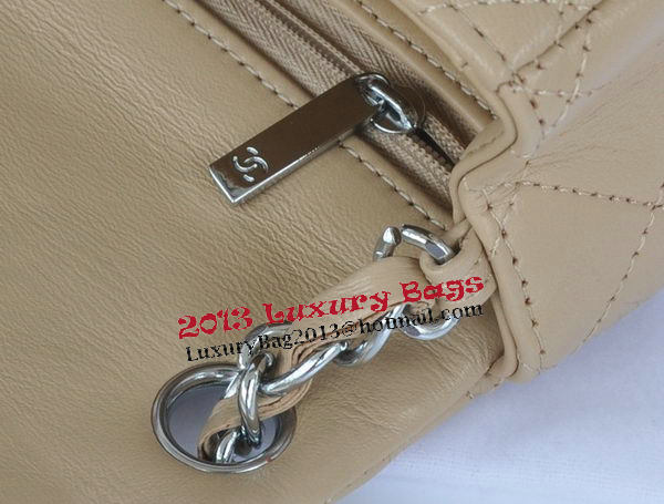 Chanel mini Classic Flap Bag Apricot Original Sheekskin CHA1115 Silver