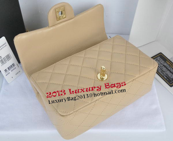 Chanel mini Classic Flap Bag Apricot Original Sheekskin CHA1116 Gold