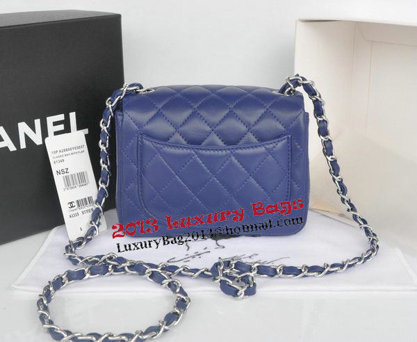 Chanel mini Classic Flap Bag Royal Original Sheekskin CHA1115 Silver