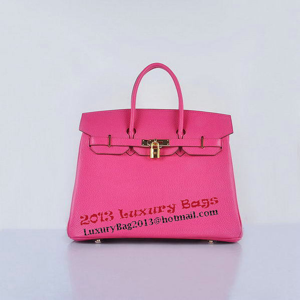 Hermes Birkin 35CM Tote Bag Rosy Grainy Leather Gold