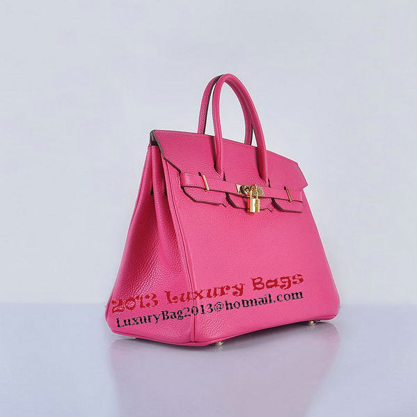 Hermes Birkin 35CM Tote Bag Rosy Grainy Leather Gold