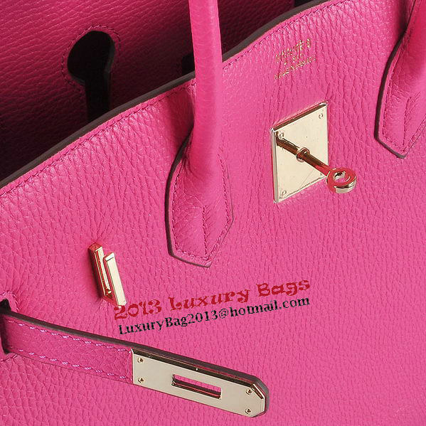 Hermes Birkin 35CM Tote Bag Rosy Grainy Leather Gold