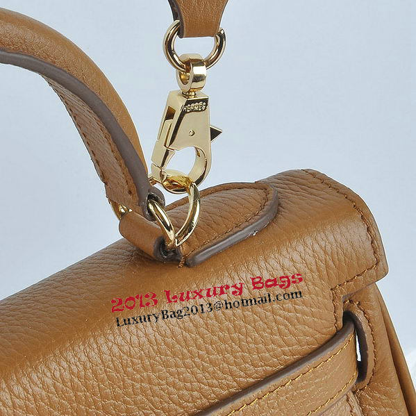 Hermes Kelly 28cm Shoulder Bags Wheat Grainy Leather Gold