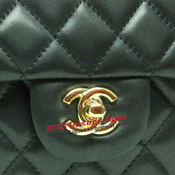 Chanel mini Classic Flap Bag Black Leather 1115 Gold Chain