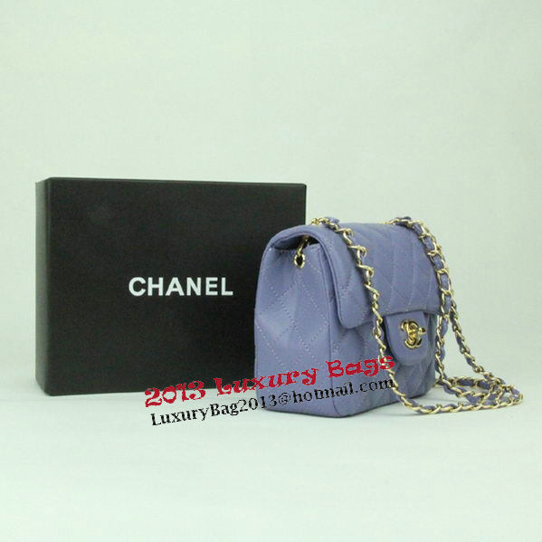 Chanel mini Classic Flap Bag Lavender Leather 1115 Gold Chain