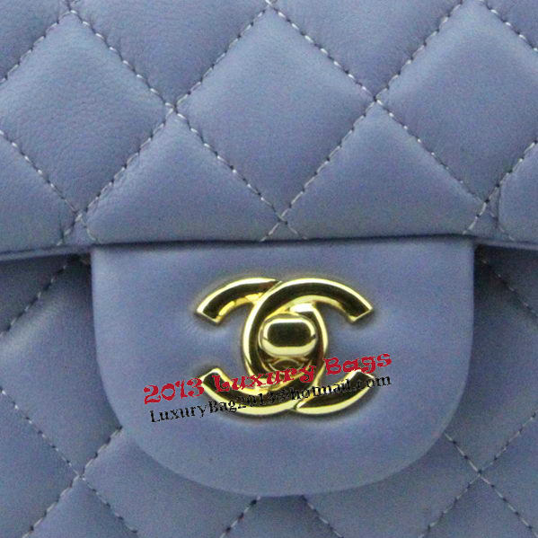 Chanel mini Classic Flap Bag Lavender Leather 1115 Gold Chain