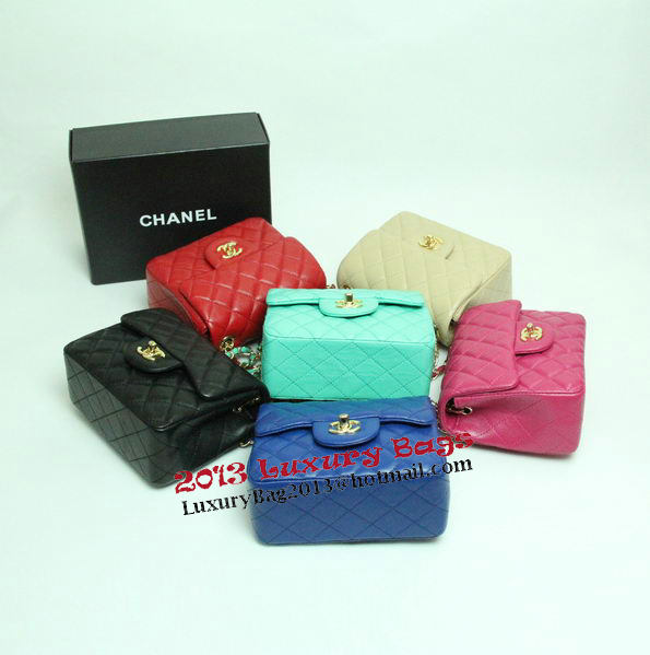 Chanel mini Classic Flap Bag Royal Leather 1115 Gold Chain