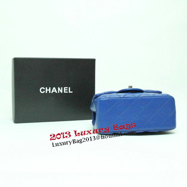 Chanel mini Classic Flap Bag Royal Leather 1115 Silver Chain