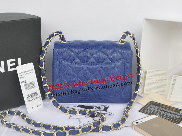 Chanel mini Classic Flap Bag Royal Cannage Pattern 1115 Gold