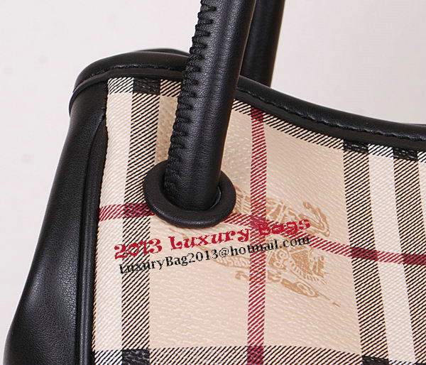 BurBerry Small Haymarket Check Tote Bag 38825571 Black