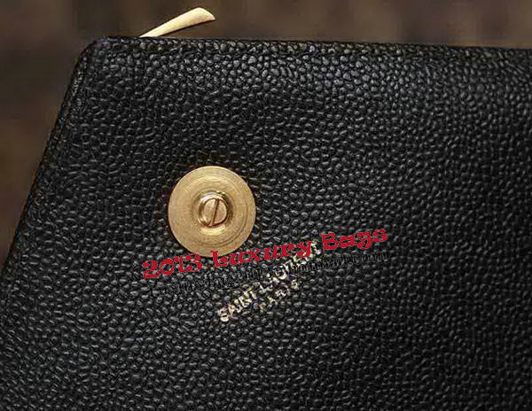 Saint Laurent Classic Monogramme Cannage Pattern Flap Bag Y5480 Black