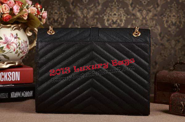 Saint Laurent Classic Monogramme Cannage Pattern Flap Bag Y5480 Black