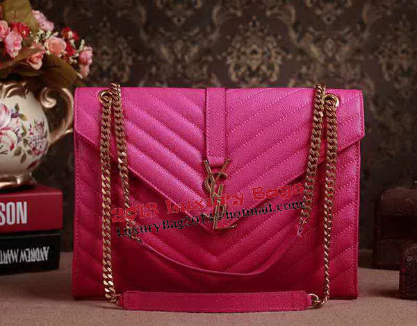 Saint Laurent Classic Monogramme Cannage Pattern Flap Bag Y5480 Rose