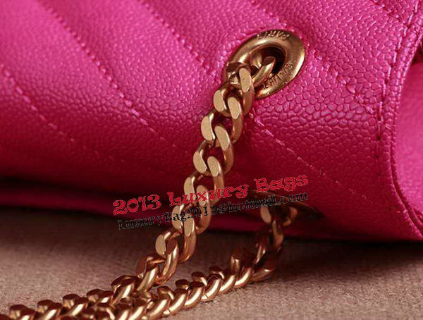 Saint Laurent Classic Monogramme Cannage Pattern Flap Bag Y5480 Rose