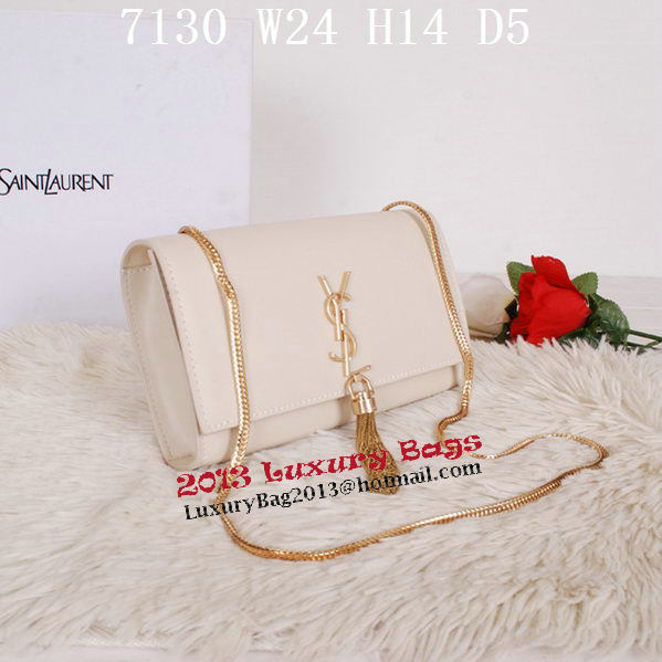 Yves Saint Laurent Monogramme Cross-body Shoulder Bag Y7130 OffWhite