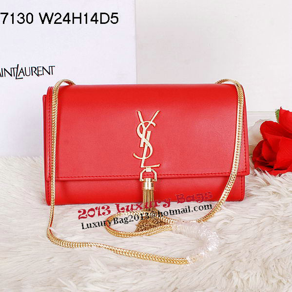 Yves Saint Laurent Monogramme Cross-body Shoulder Bag Y7130 Red