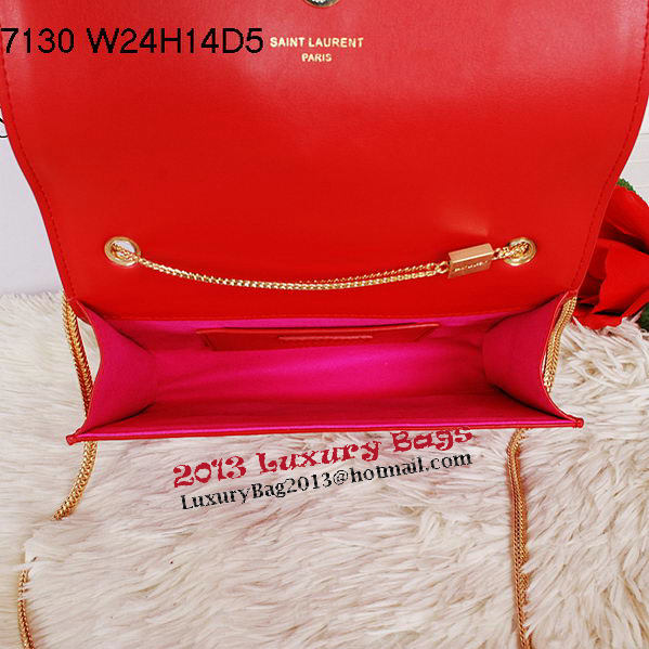 Yves Saint Laurent Monogramme Cross-body Shoulder Bag Y7130 Red