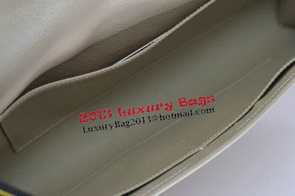 Hermes Jige Clutch Bag Calfskin Leather Grey