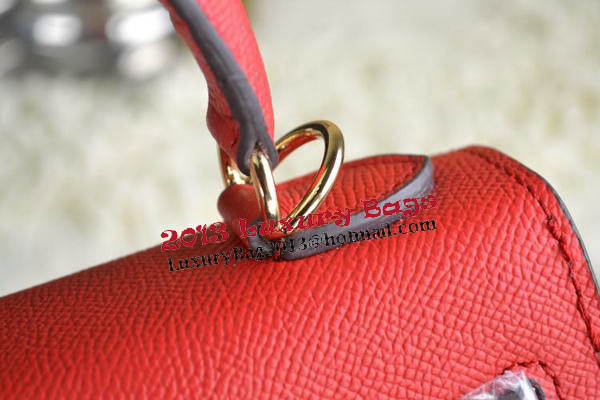 Hermes Kelly 22cm Tote Bag Calfskin Leather Red