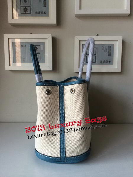 Hermes Garden Party 30CM Bag Canvas Leather H11S Blue