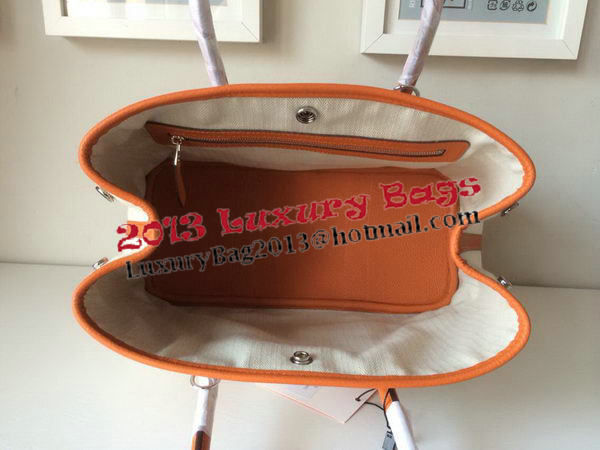 Hermes Garden Party 30CM Bag Canvas Leather H11S Orange