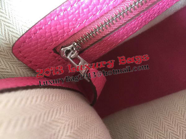 Hermes Garden Party 30CM Bag Canvas Leather H11S Rosy