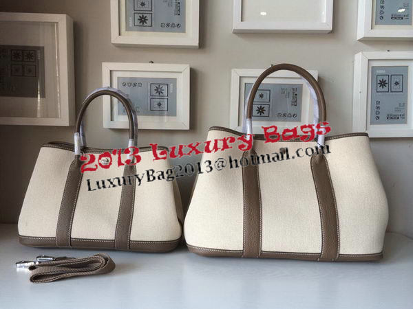 Hermes Garden Party 36CM Bag Canvas Leather H11M Grey