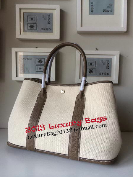 Hermes Garden Party 36CM Bag Canvas Leather H11M Grey