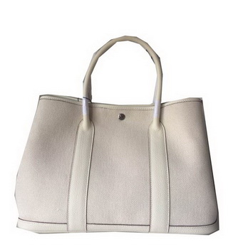 Hermes Garden Party 36CM Bag Canvas Leather H11M OffWhite