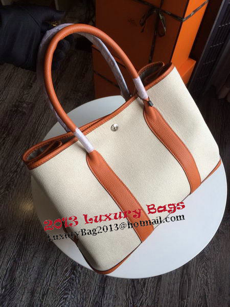 Hermes Garden Party 36CM Bag Canvas Leather H11M Orange