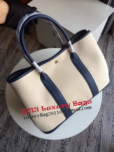 Hermes Garden Party 36CM Bag Canvas Leather H11M Royal