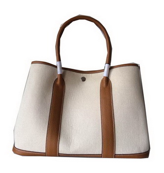 Hermes Garden Party 36CM Bag Canvas Leather H11M Wheat