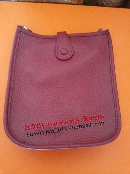 Hermes mini Evelyne Messenger Bag H1608S Burgundy