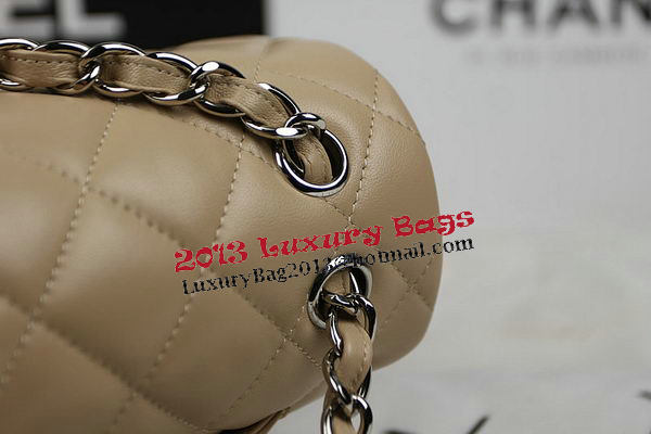 Chanel Classic Flap Bag Apricot Original Leather CF1113 Silver