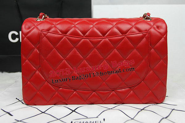 Chanel Classic Flap Bag Red Original Leather CF1113 Gold