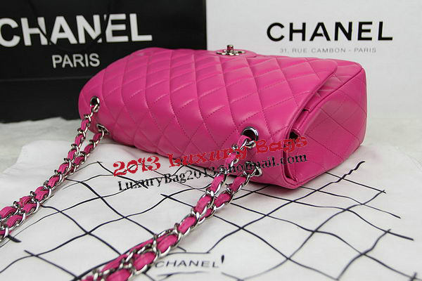 Chanel Classic Flap Bag Rose Original Leather CF1113 Silver