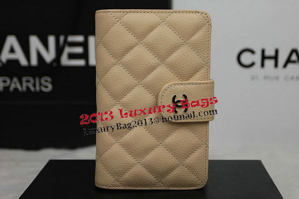 Chanel Matelasse Bi-Fold Wallet Original Cannage Pattern Leater CHA48667 Apricot