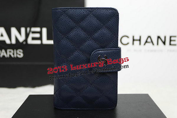 Chanel Matelasse Bi-Fold Wallet Original Cannage Pattern Leater CHA48667 Royal