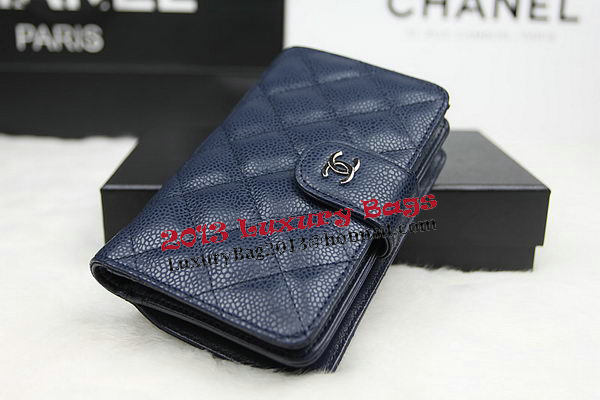 Chanel Matelasse Bi-Fold Wallet Original Cannage Pattern Leater CHA48667 Royal