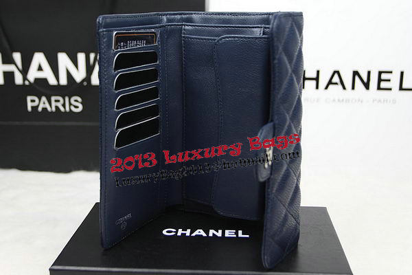 Chanel Tri-Fold Wallet Original Cannage Pattern Leather CHA31506 Royal