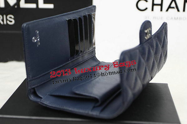 Chanel Tri-Fold Wallet Original Cannage Pattern Leather CHA31506 Royal