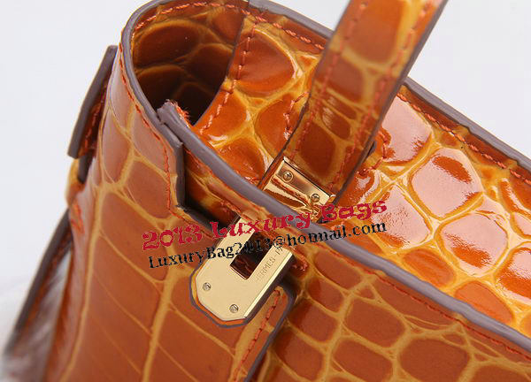 Hermes Kelly Clutch Bag Croco Leather K1002 Brown