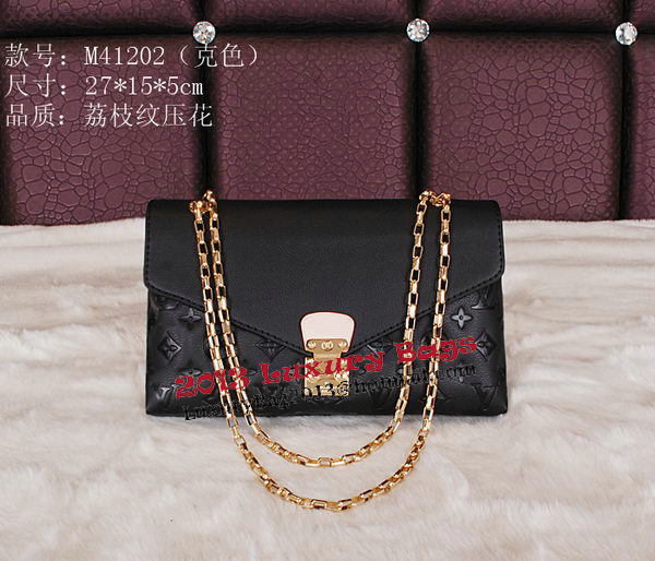 Louis Vuitton Monogram Empreinte Pallas Chain Bag M41202 Black