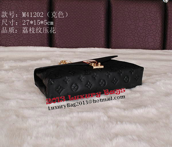 Louis Vuitton Monogram Empreinte Pallas Chain Bag M41202 Black